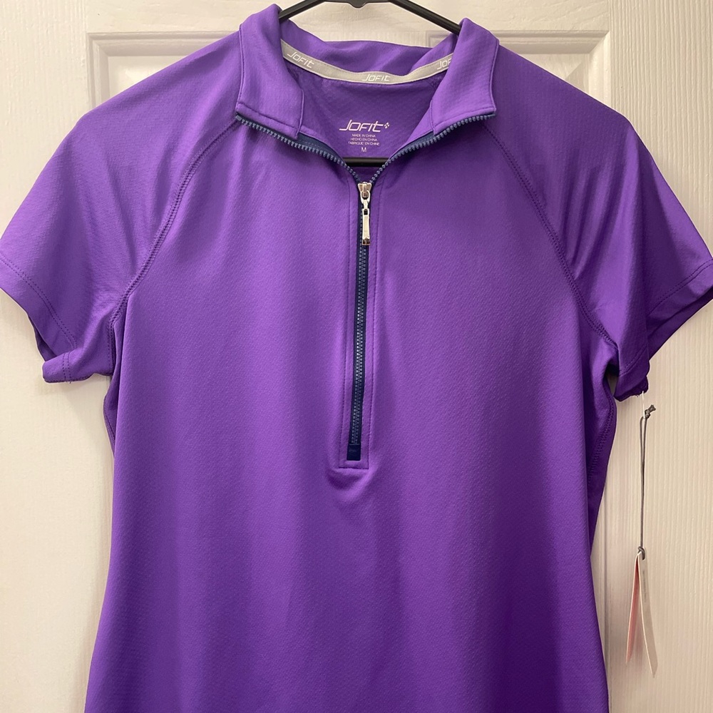 JOFIT Jacquard Raglan Mock Athletic Top size M
